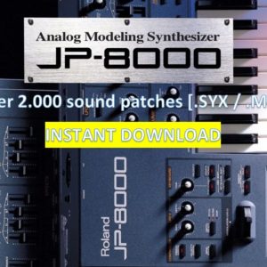 Roland JP-8000 JP-8080 – 2300+ Patches [.Syx & .mid] Instant Download