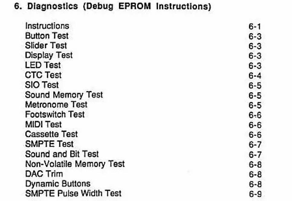 EMU sp12 v1.8 debug Diagnostic Test firmware Sampler EPROM for e-mu sp-12 