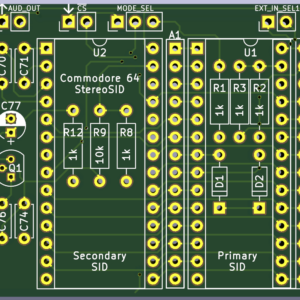 Commodore 64 Stereo SID PCB (revision C) C64